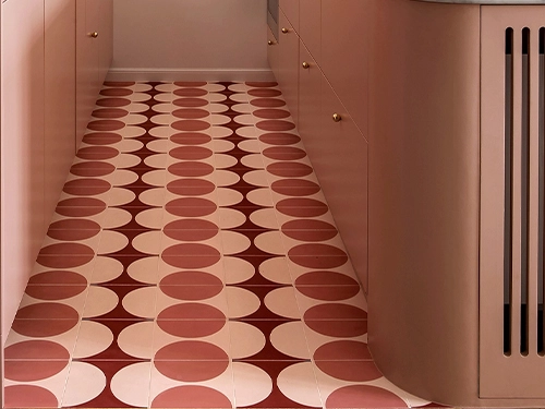 pink-geometric-cement-tiles-kitchen-floor