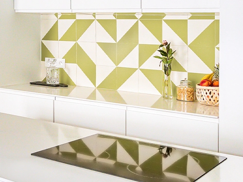 green-geometric-cement-tiles-kitchen-wall