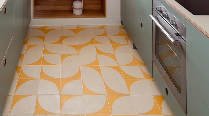 yellow-geometric-cement-tiles-kitchen-floor